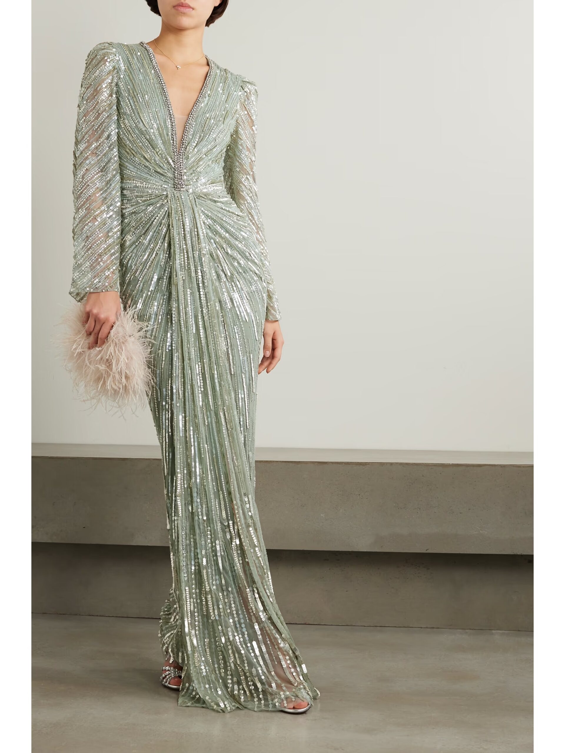 Sequin Jenny Packham Wrap Dress Jenny Packham New Wedding Dress