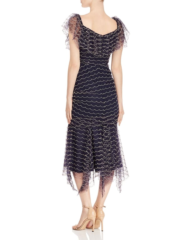 ALICE MCCALL Venus Scalloped-Embroidery Midi Dress