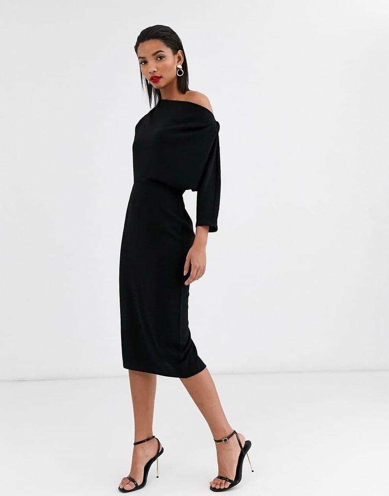 ASOS Design черное платье Midi