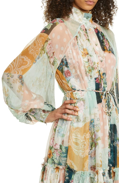 zimmermann wavelength long sleeve mini