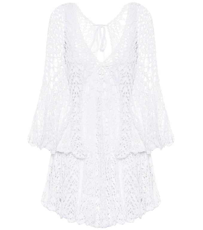 ANNA KOSTUROVA Crochet Cotton Mini Dress - We Select Dresses