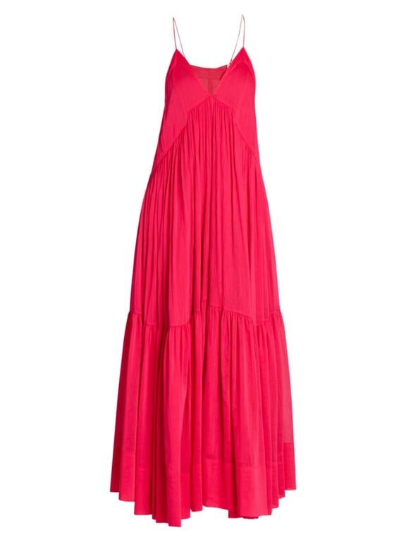 ISABEL MARANT Katniss Red Sleeveless Maxi Dress - We Select Dresses