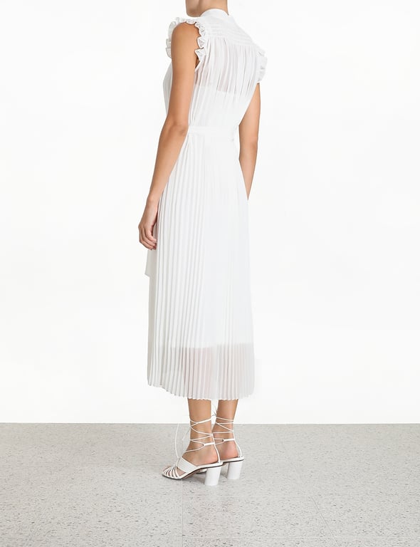 zimmermann shirred pleat midi