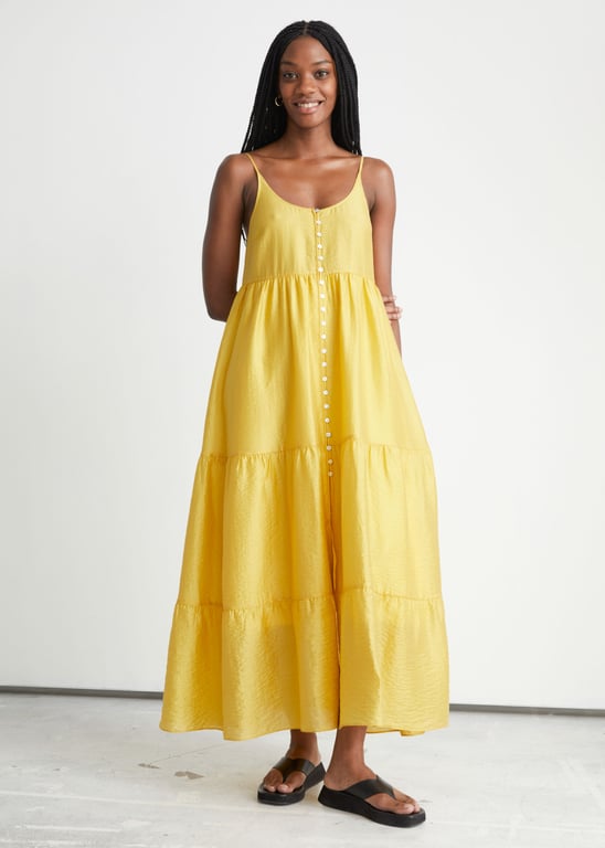 & OTHER STORIES Strappy Buttoned Maxi Dress