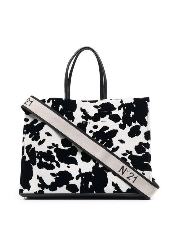 Nº21 Animal-print Branded Tote Bag