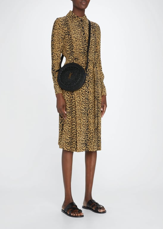 ysl round raffia crossbody bag