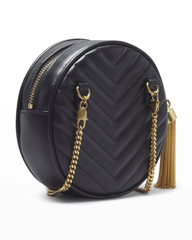 SAINT LAURENT Baby YSL Quilted Round Belt Bag We Select Dresses