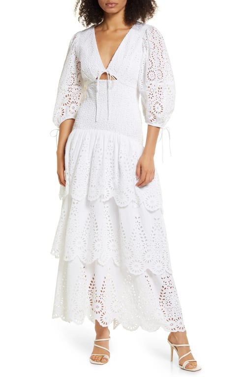 SIGNIFICANT OTHER Mazie Cotton Eyelet Dress