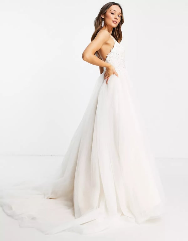ASOS EDITION Isadora Beaded Lace Cami Wedding Dress