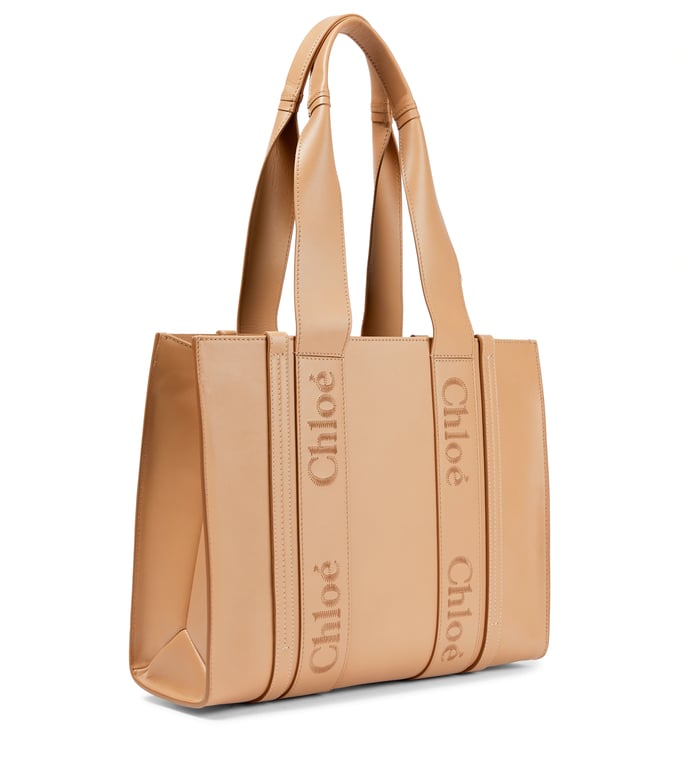 CHLOÃ Woody Medium Leather Tote Bag - We Select Dresses