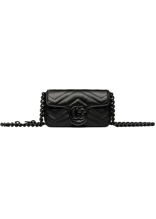 GUCCI Black GG Marmont Belt Bag