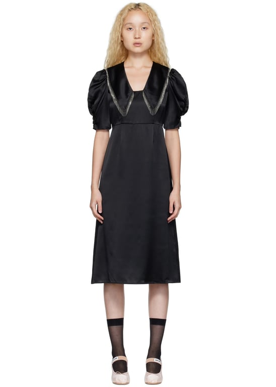 SHRIMPS Black Maple Midi Dress