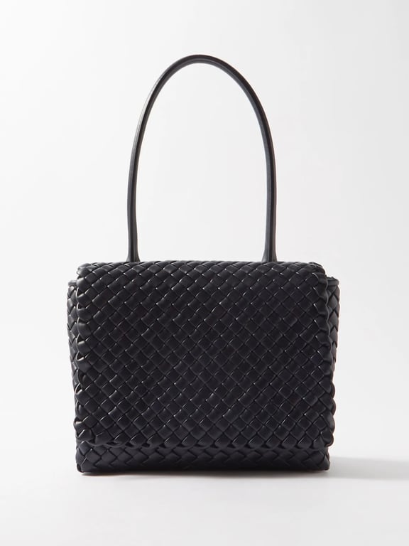 BOTTEGA VENETA Patti Intrecciato-leather Top-handle Bag