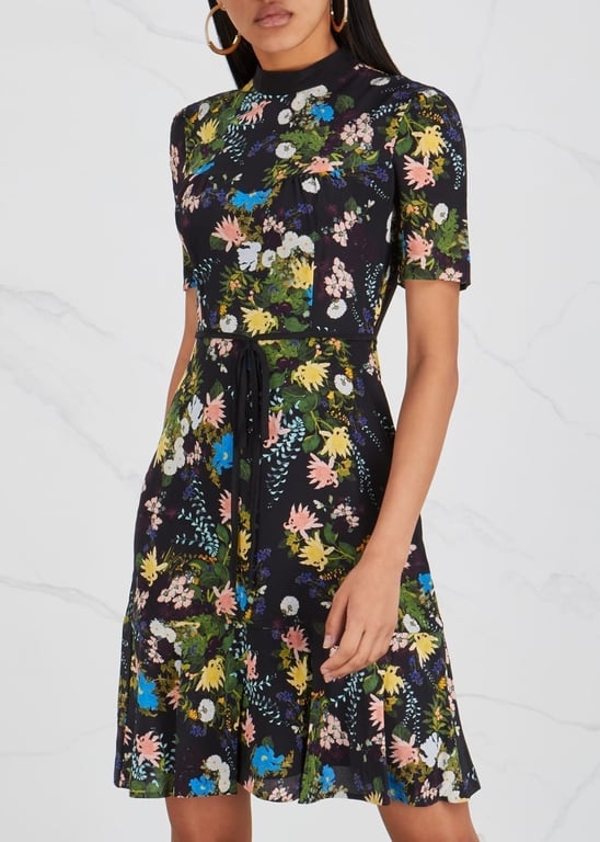 ERDEM Anne Silk Chiffon Multi / Floral Printea Dress