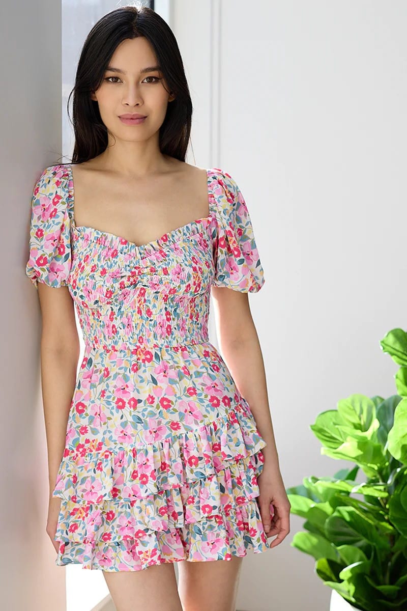 These Designer Puff Sleeve Mini Dresses Are Chic And Cute