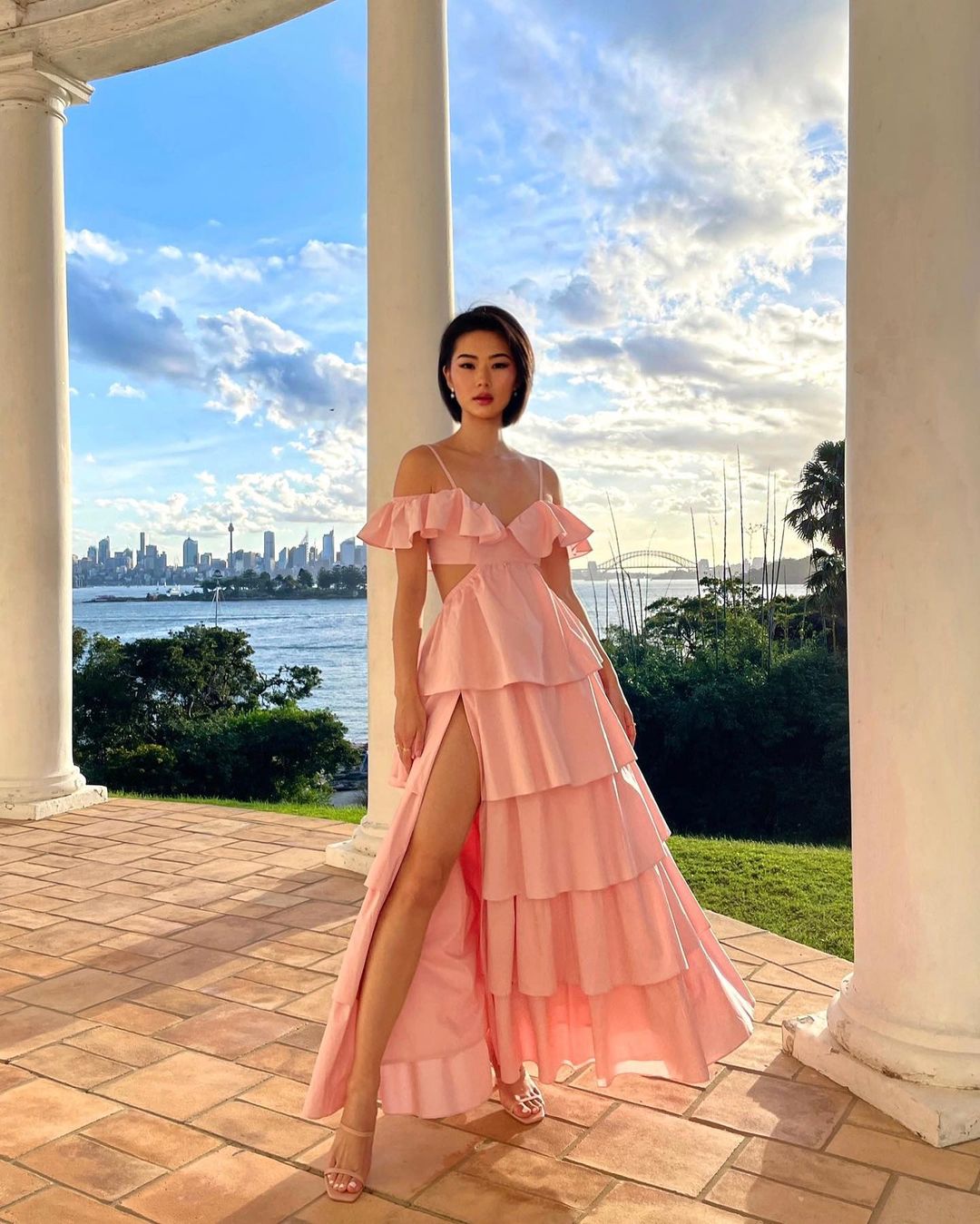 Celebrity Dress Of the Week: Sarah Su’s Eternally Pretty Pink Maxi Dress