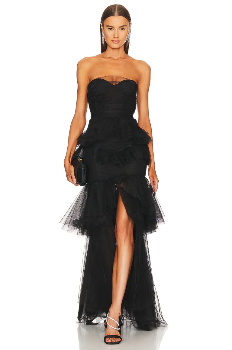 fashion nova black long dress Hallie Velvet Embellished Maxi Black And White Formal Style:Dress B image-stop