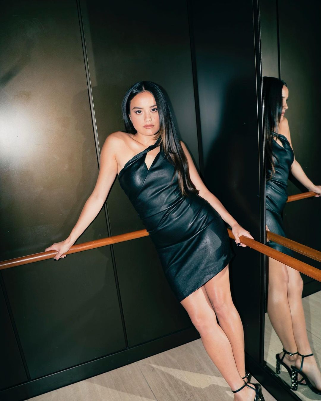 Celebrity Dress Of The Week: Chase Sui Wonders’ Black Leather Mini Dress