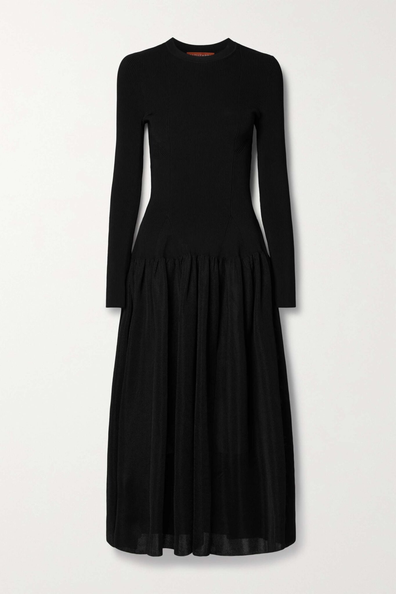 ALTUZARRA Denning Ribbedknit And Voile Midi Dress We Select Dresses