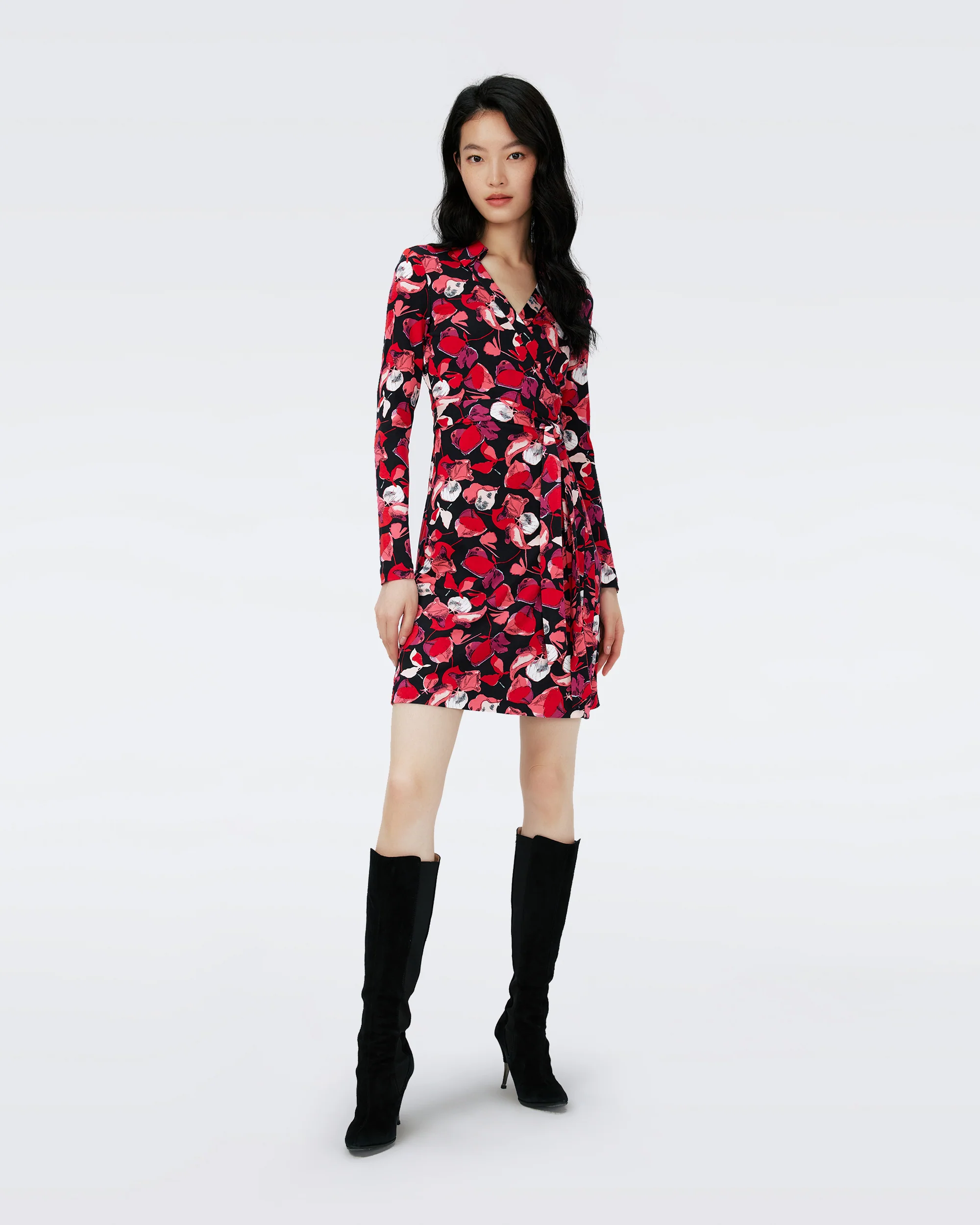 silk jersey wrap dress Diane Von Furstenberg Griffith Silk Jersey Wrap Dress