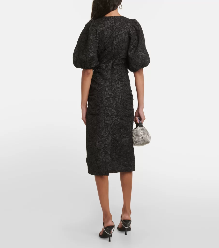 Jacquard Midi Dress Full Size Image 3