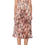 Thea Floral Print Pleated Midi Dress Thumbnail 3