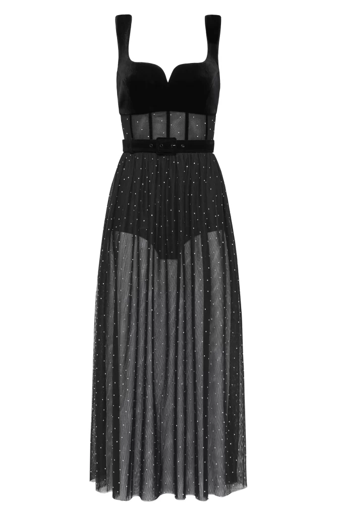Lilah Diamante Midi Dress Full Size Image 2