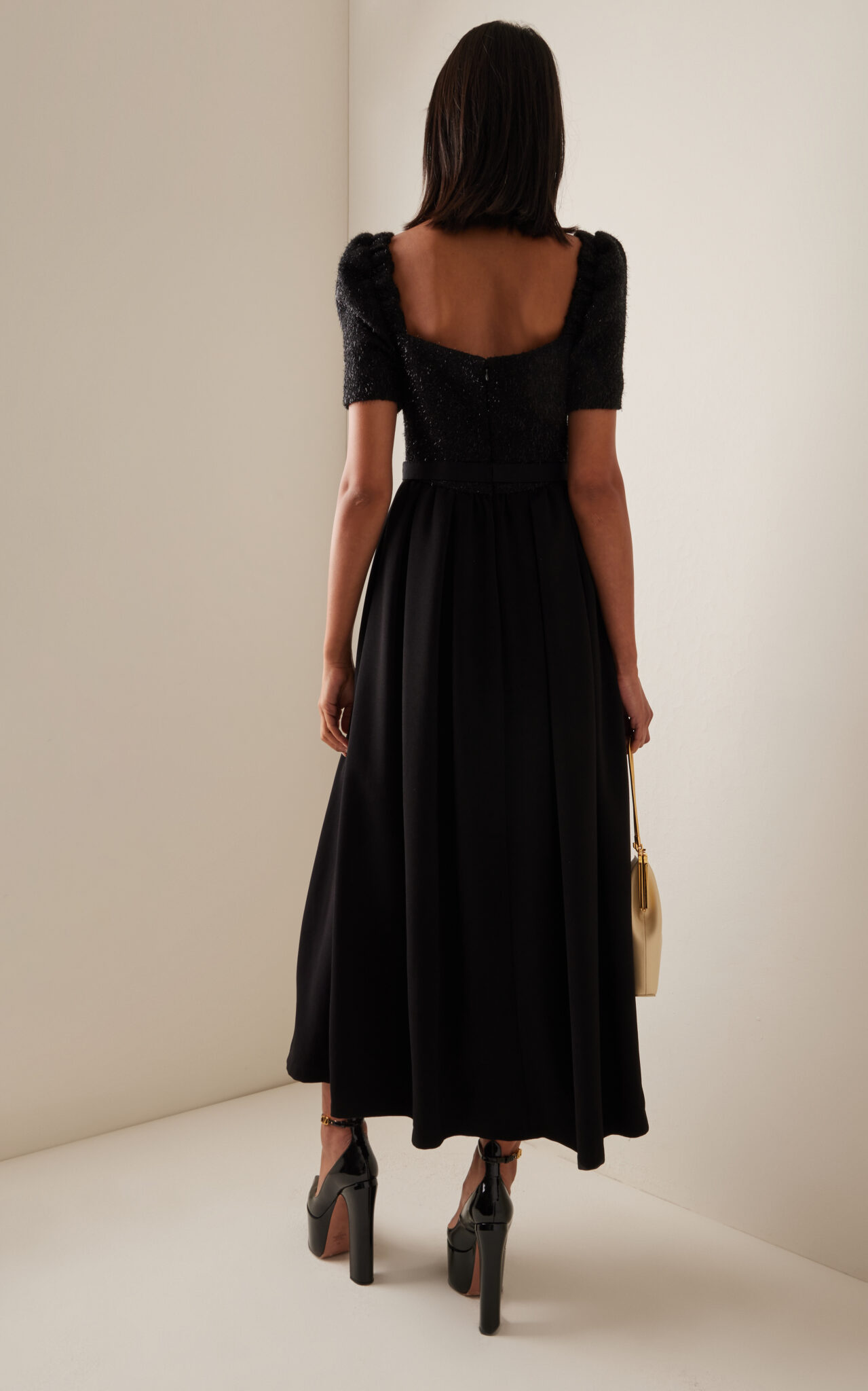 SELFPORTRAIT Tinsel Tweed Midi Dress We Select Dresses