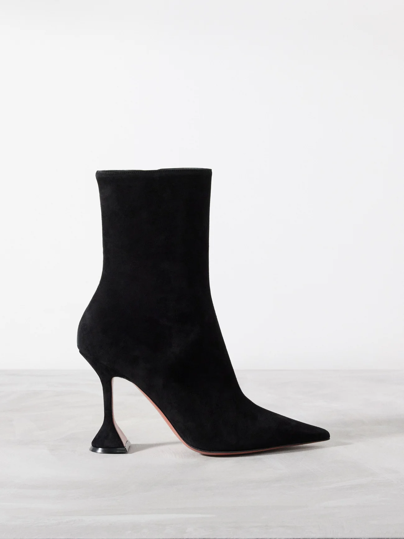 amina muaddi giorgia leather ankle boots