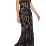 Sharon Floral Sequin Sleeveless Mermaid Gown Thumbnail 2