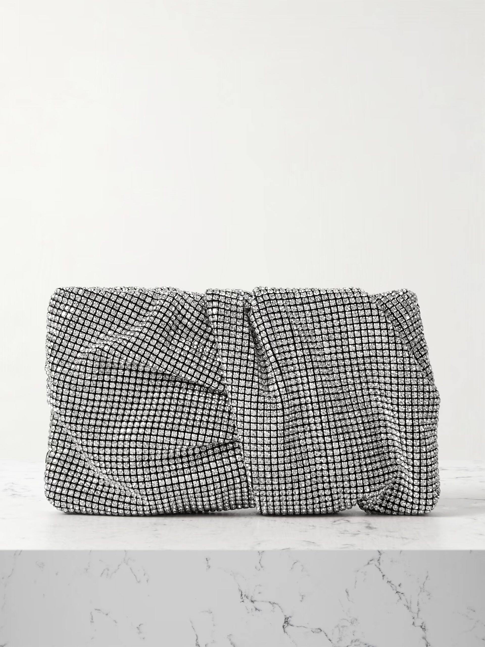 Ronny Crystal Mesh Clutch - Black main image 1