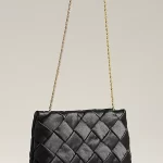 Auzeen Black Mini Woven Clutch Thumbnail 2