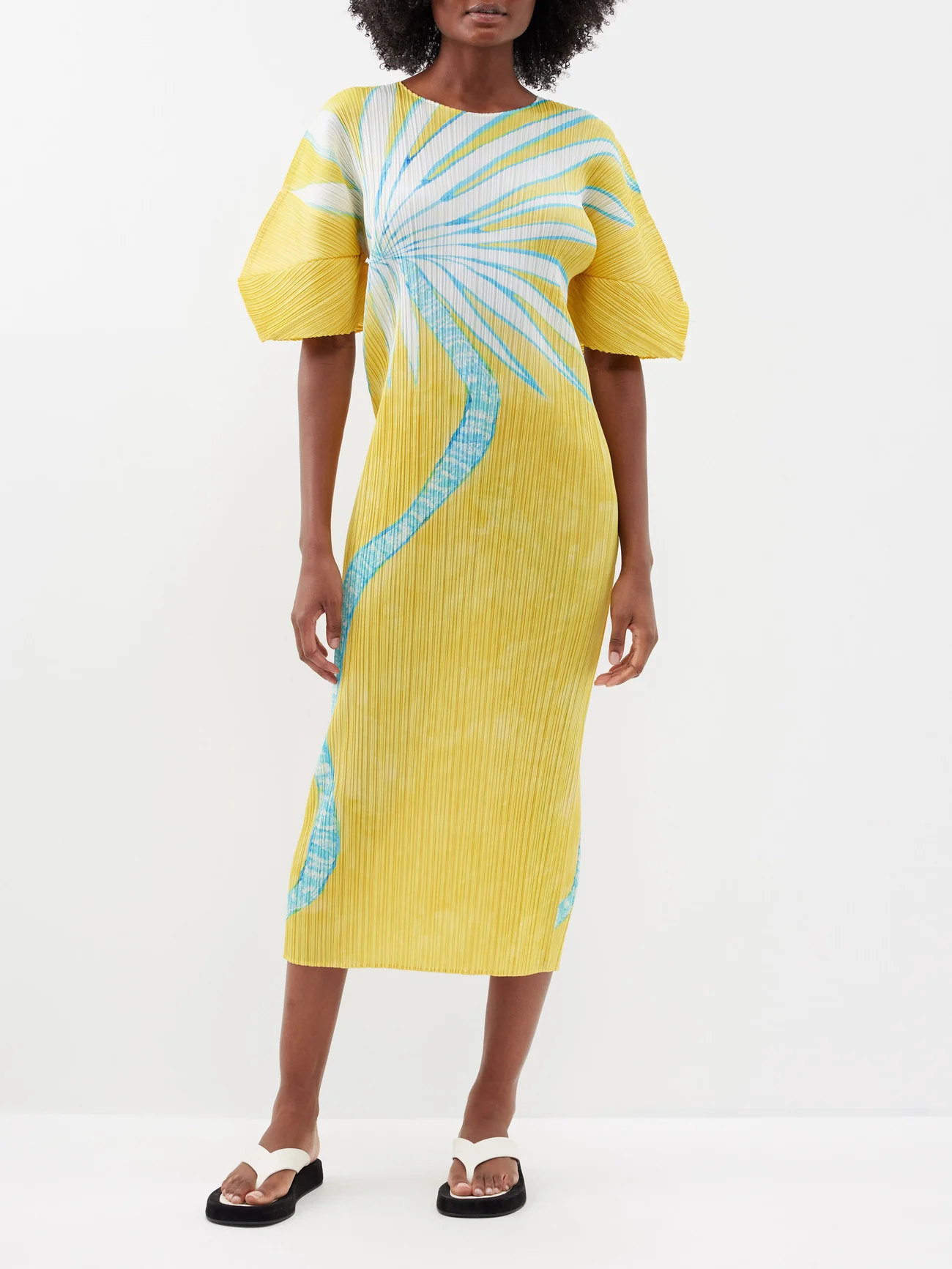 PLEATS PLEASE ISSEY  08 years Geometric Pattern one piece dress PP81‐JH636 multicolor 3