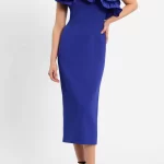 Cora One Shoulder Midi Dress Thumbnail 1