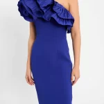 Cora One Shoulder Midi Dress Thumbnail 5