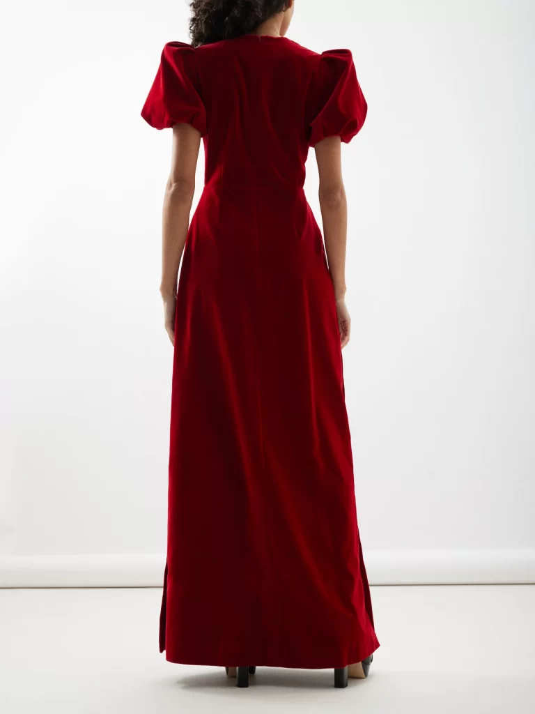 The Confessional Balloon-sleeve Velvet Gown Full Size Image 2