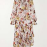 Net Sustain Matchmaker Asymmetric Floral-print Chiffon Midi Dress Thumbnail 2