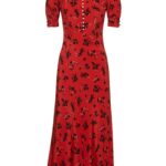 Printed Silk Short Sleeve Long Dress Thumbnail 2