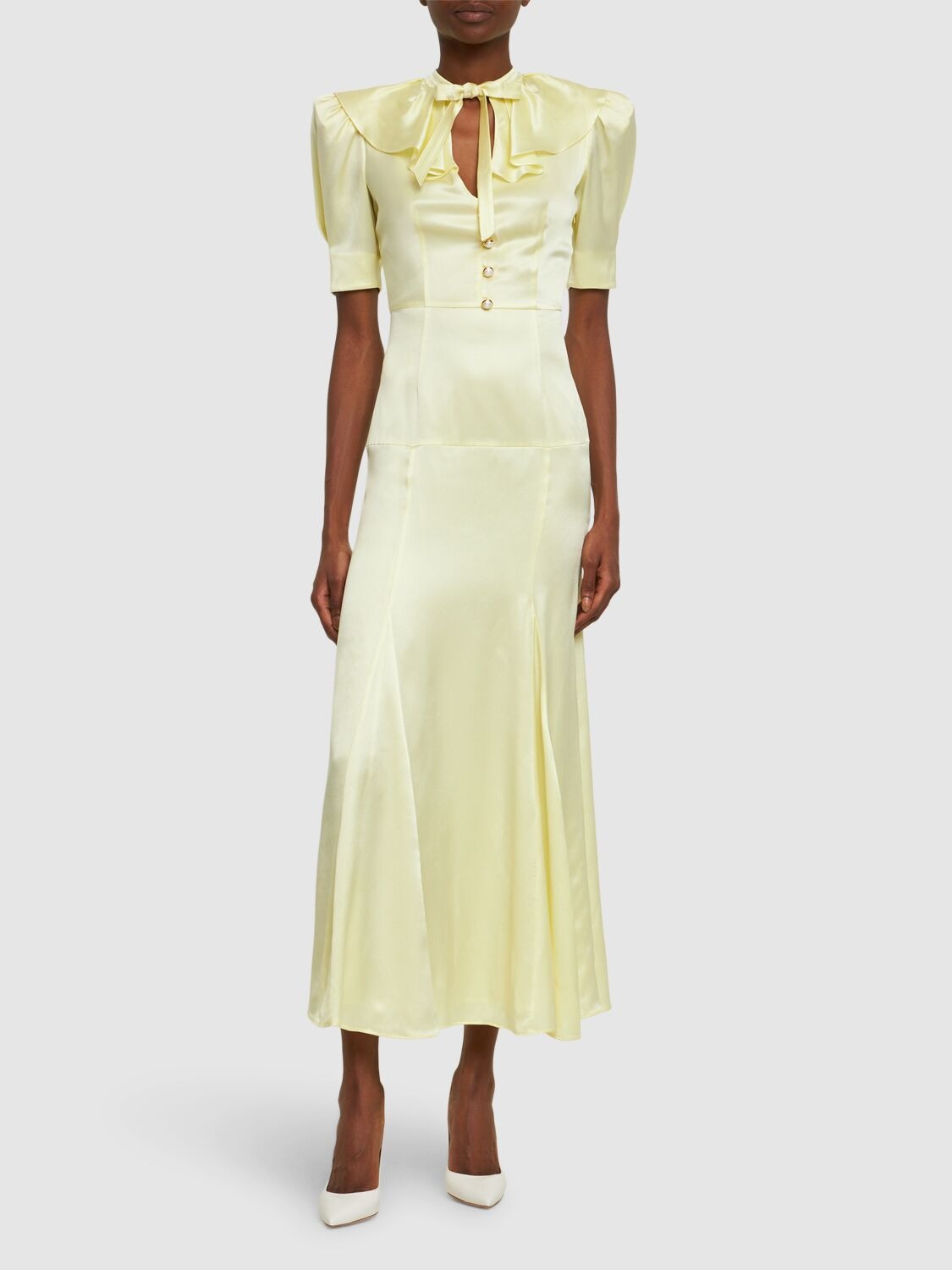 Silk Satin Short Sleeve Two-piece Lounge Set