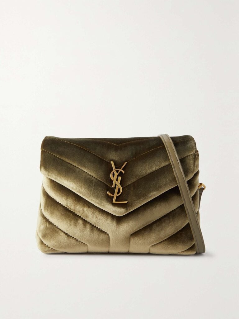 Loulou Small Quilted Velvet Shoulder Bag Full Size Image 1
