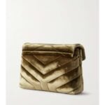 Loulou Small Quilted Velvet Shoulder Bag Thumbnail 3