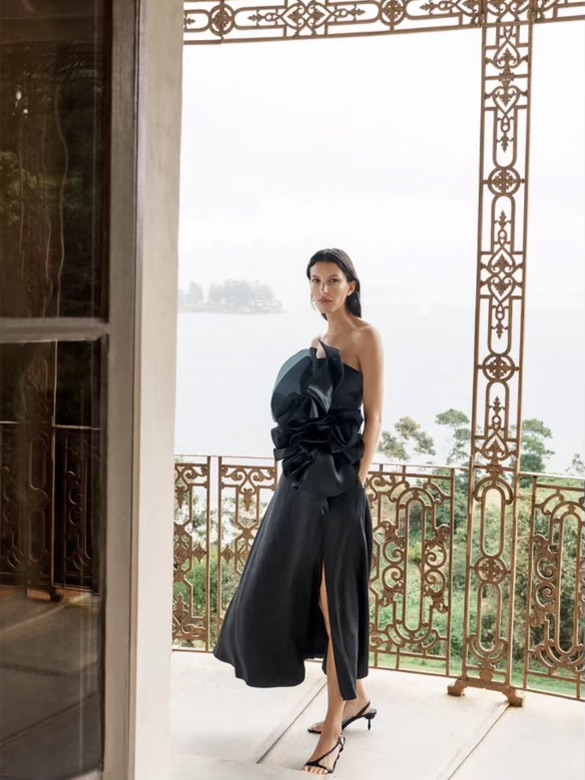 strapless open back dress Sloane Sequin Dress  Dress the Population