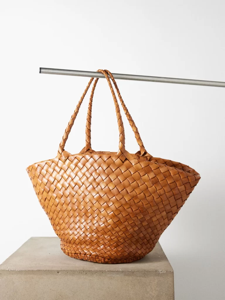 Egola Woven-leather Basket Bag Full Size Image 1