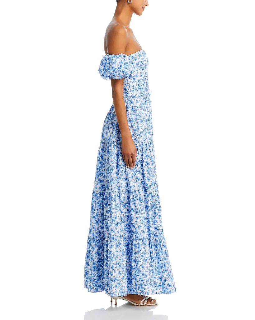 Floral Off-the-Shoulder Maxi Dress Full Size Image 3