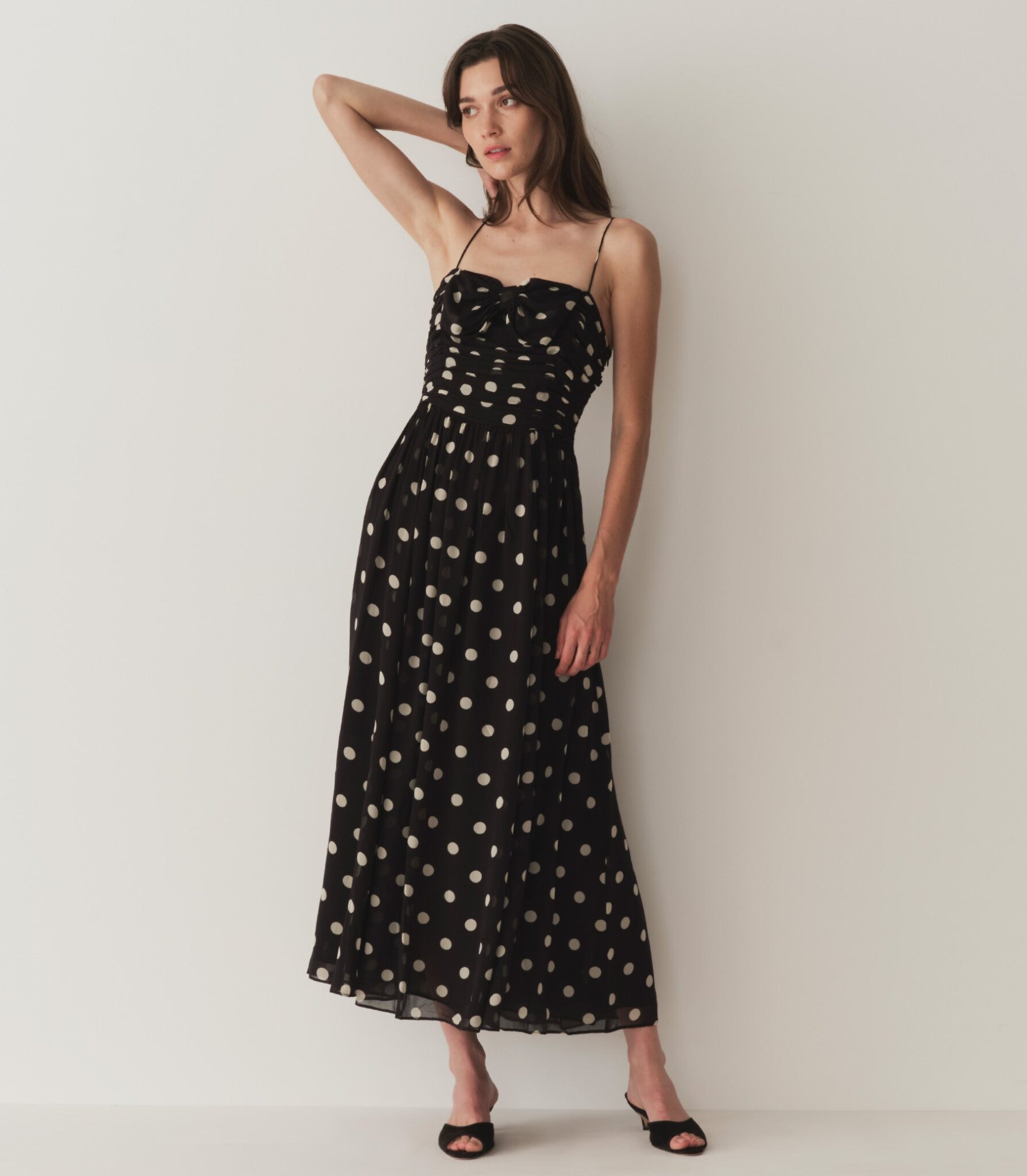 backless black dress Elegant Summer Midi Dresses size:8 UK PATENT