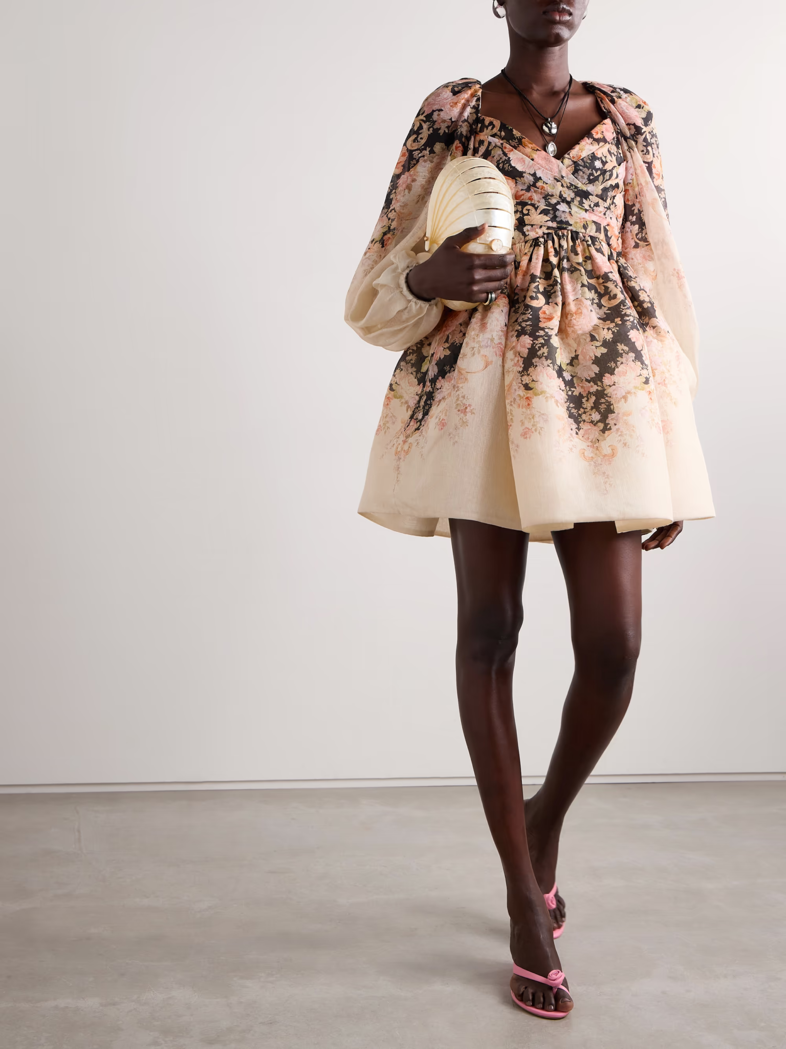 ZIMMERMANN Lexi Floral Linen Maxi Dress - We Select Dresses