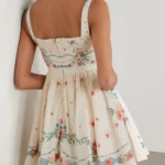 Hierbabuena Mosqueta Gathered Floral-print Mini Dress Thumbnail 4