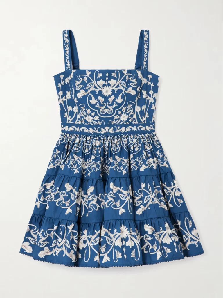 Lima Ribbons Tiered Floral-print Cotton Mini Dress Full Size Image 3