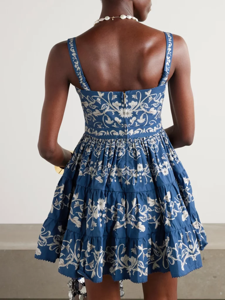 Lima Ribbons Tiered Floral-print Cotton Mini Dress Full Size Image 2