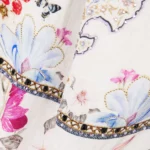 Embellished Floral-print Linen Mini Dress Thumbnail 3